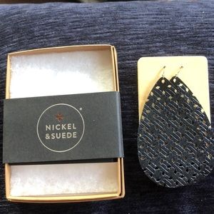 Nickel and Suede Earrings